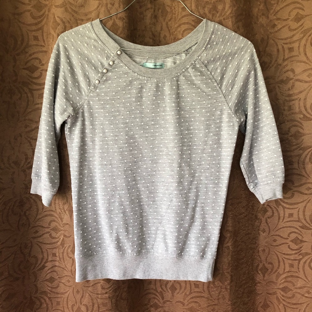 NWOT Maurices Polka Dotted Peal Top 💞